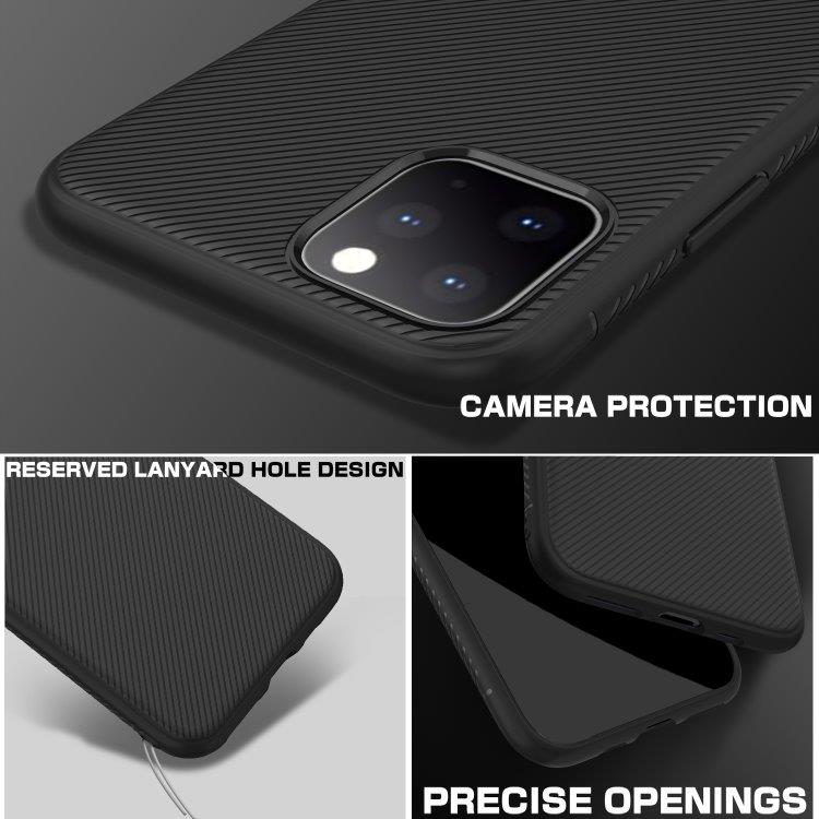 Pehmeä TPU-kuori mustana iPhone 11 Pro Max mallille
