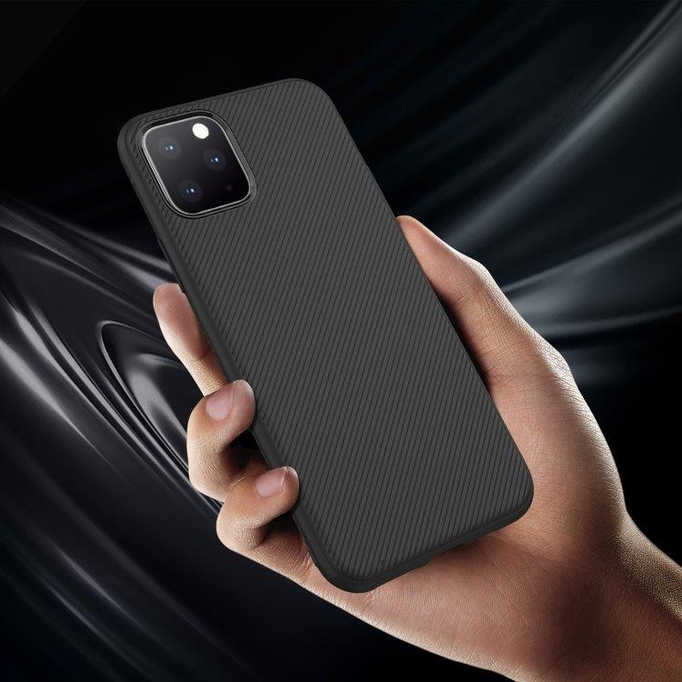 Pehmeä TPU-kuori mustana iPhone 11 Pro Max mallille