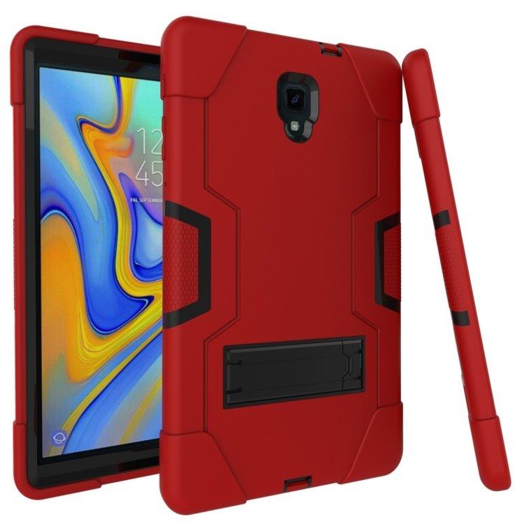 Lujatekoinen kuori telineellä Samsung Galaxy Tab A 10.5 - Punainen