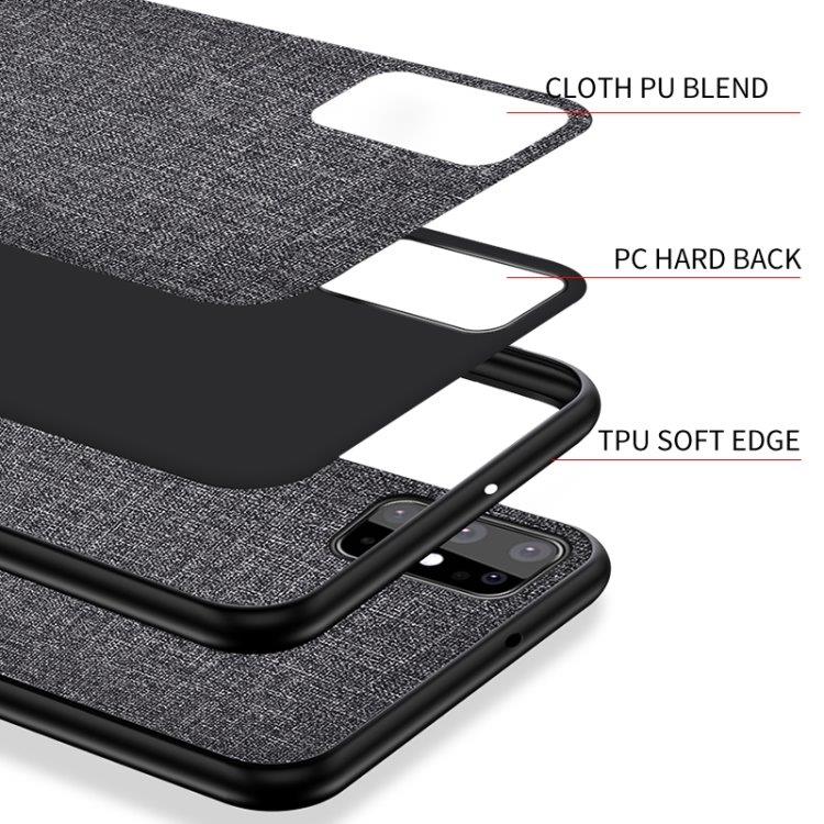 Kova matkapuhelimen kuori tekstiilirakenteella Samsung Galaxy S20 - Musta