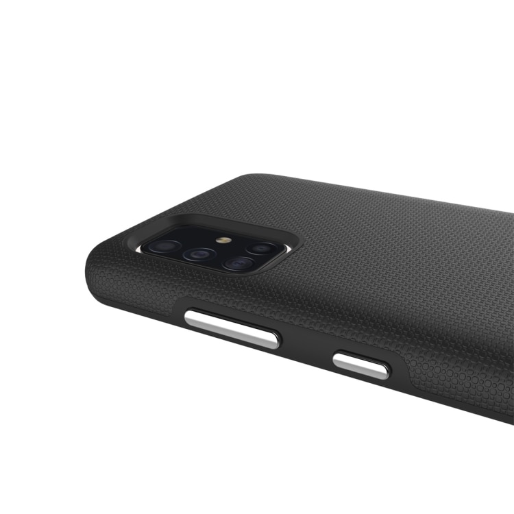 Anti-slip TPU-kuori Samsung Galaxy A71, musta