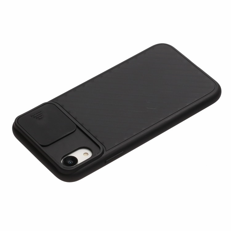Anti-slip TPU-kuori kameran suojalla iPhone X & XS, musta