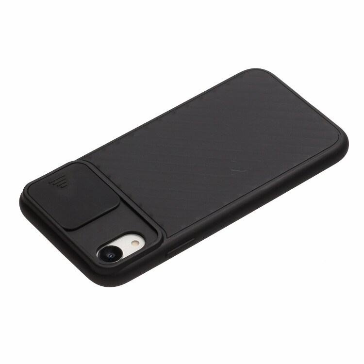 Anti-slip TPU-kuori kameran suojalla iPhone XR, musta