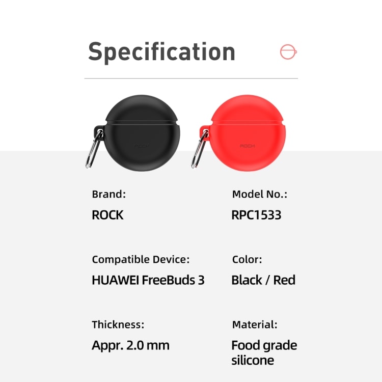 Silikoni suojakotelo Huawei FreeBuds 3, musta