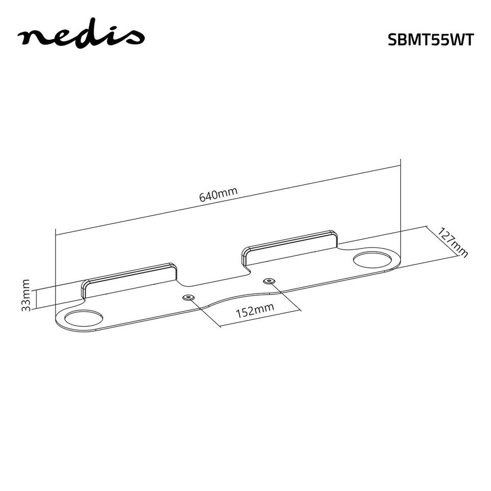 Nedis Seinäteline For Sonos Beam Max. 5 kg Valkoinen