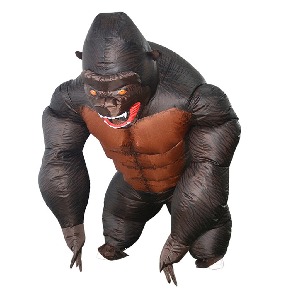 Puhallettava Gorilla Naamiaisasu 180-200