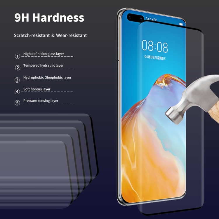 ENKAY Temperoitu 3D 9H Näytönsuoja Huawei P40 Pro