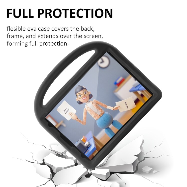 Iskunkestävä lapsiystävällinen kotelo telineellä ja kahvalla iPad Pro 11 (2020), Musta
