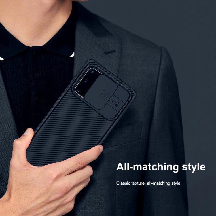 NILLKIN skuori kamerasuojalla Samsung Galaxy S20+, Musta