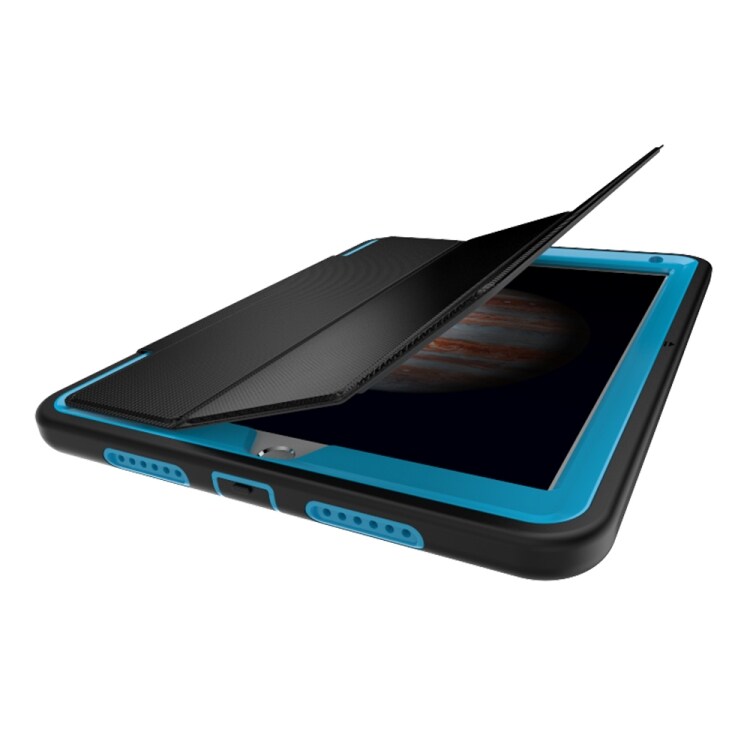 Tri-fold suojakotelo Sleep/Wake-up iPad Pro 9.7, Musta + Sininen