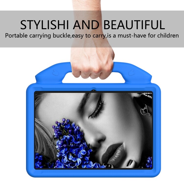 Iskunkestävä kotelo lapsille telineellä & kahvalla  Huawei MediaPad T5 10.1", Sininen