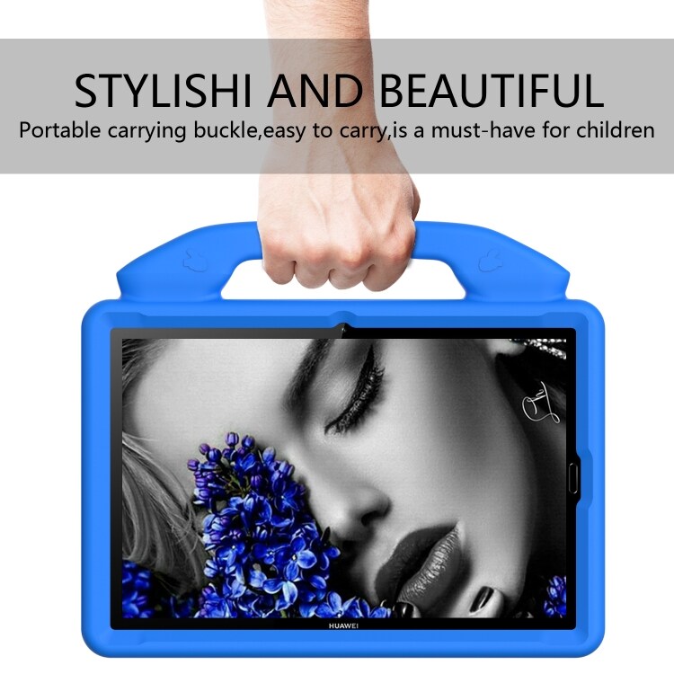 Iskunkestävä kotelo lapsille telineellä ja kahvalla Huawei MediaPad M6 10.8", Sininen