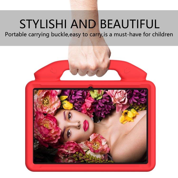 Iskunkestävä kotelo lapsille telineellä ja kahvalla Huawei MediaPad T5 10.1", Punainen