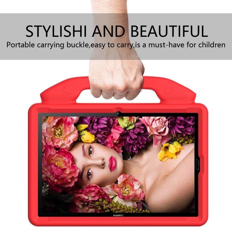 Iskunkestävä kotelo lapsille telineellä ja kahvalla Huawei MediaPad M6 10.8", Punainen