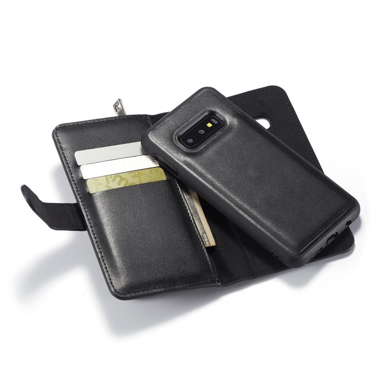 Lompakkokotelo kolikkolokerolla Samsung Galaxy S10 E, Musta