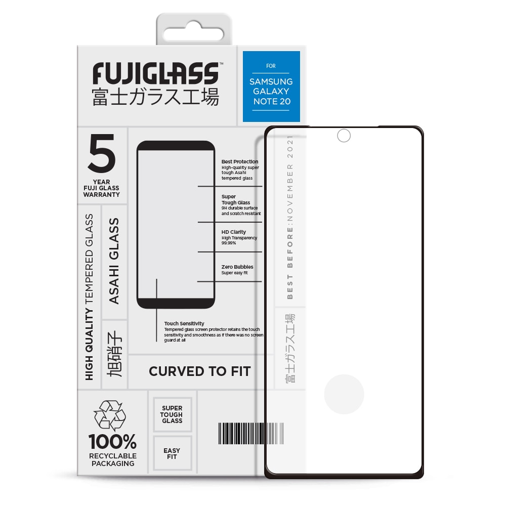 Fuji Curved Lasi Näytönsuoja Samsung Galaxy Note 20