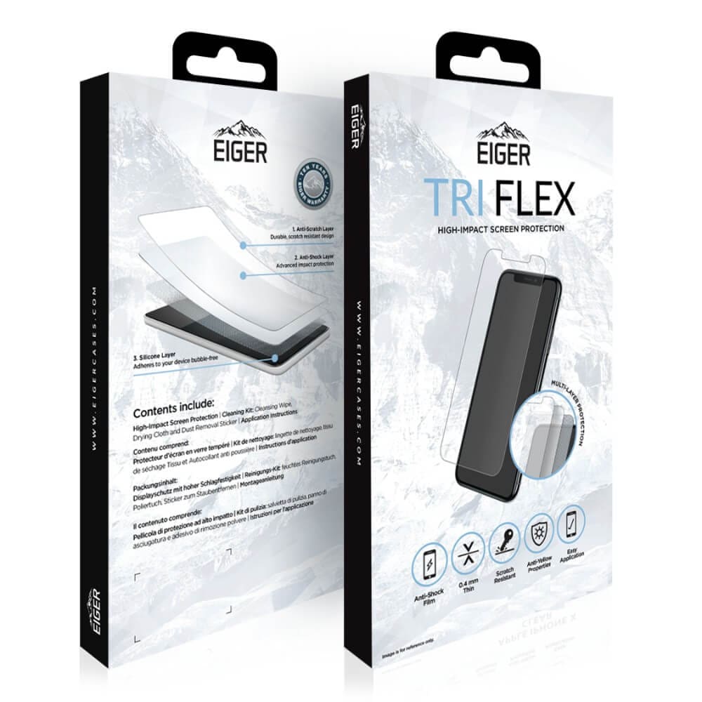 Eiger Tri Flex Näytönsuoja Samsung Galaxy Xcover Pro 2-pakkaus