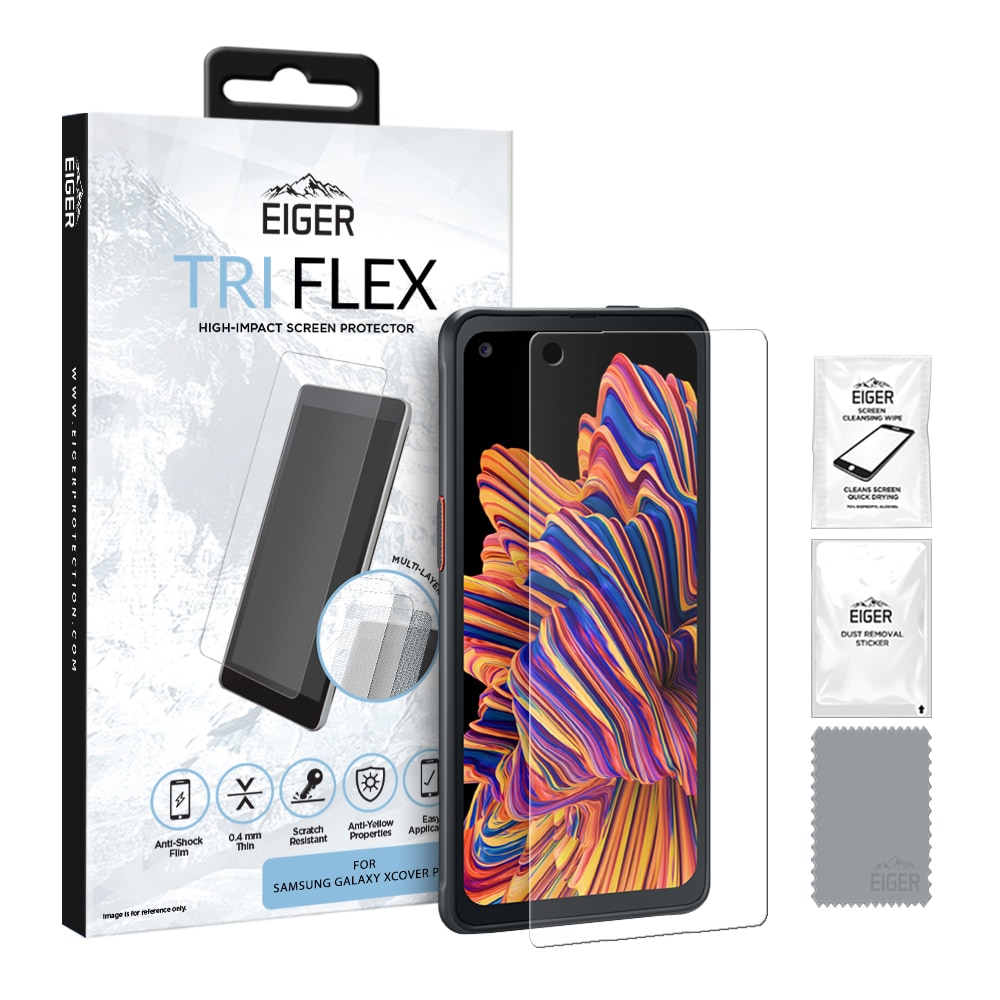 Eiger Tri Flex Näytönsuoja Samsung Galaxy Xcover Pro 1-pakkaus