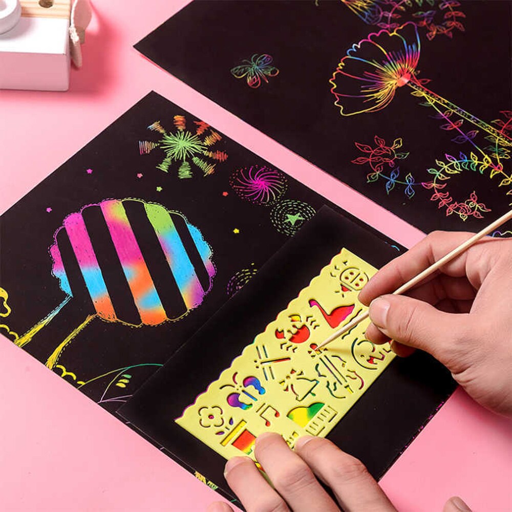 Rainbow Scratch Art Papper