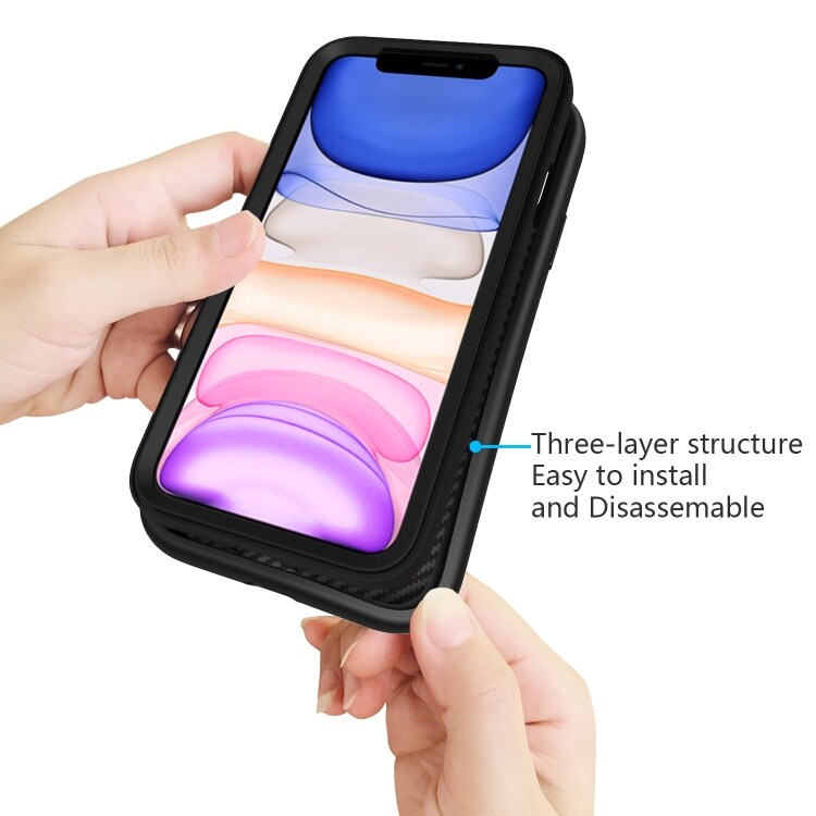 Aaltokuvioitu silikonisuoja iPhone 11 Pro Musta