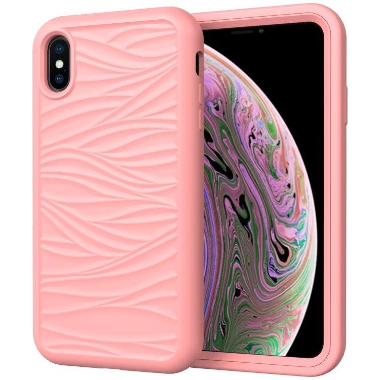 Aaltokuvioitu kuori iPhone X & XS Pinkki
