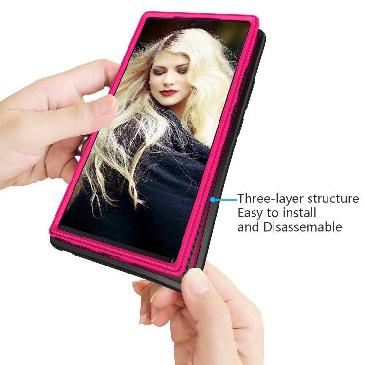 Matkapuhelimen kuori aaltokuviolla Samsung Galaxy Note20 Ultra Musta & Pinkki
