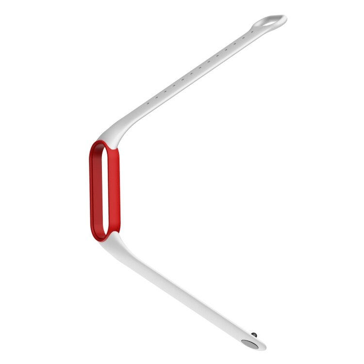 Silikoniranneke Xiaomi Mi Band 5 Valkoinen & Punainen