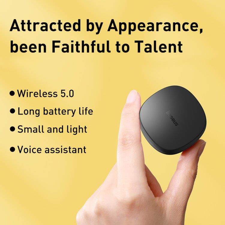 Baseus True Wireless Bluetooth Headset latauskotelolla Musta