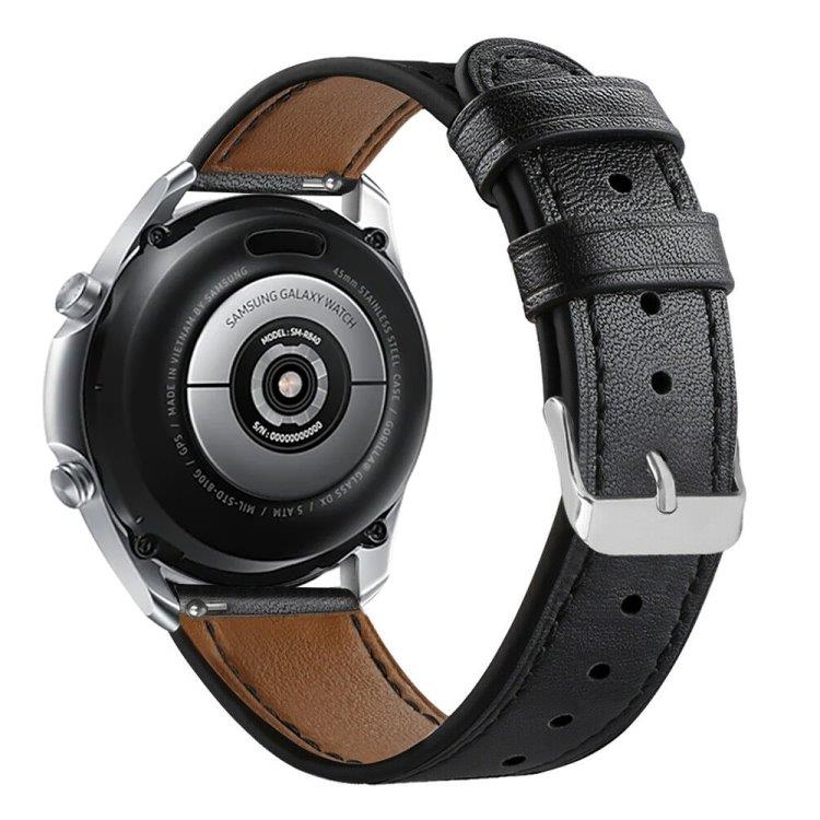 Keinonahka ranneke Galaxy Watch 3 Musta