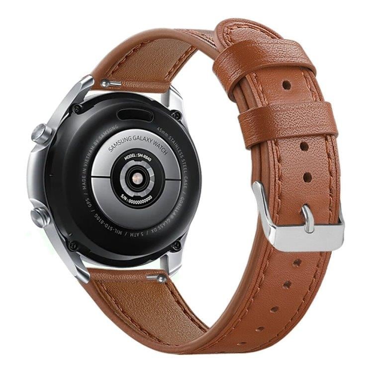 Keinonahka ranneke Galaxy Watch 3 Ruskea