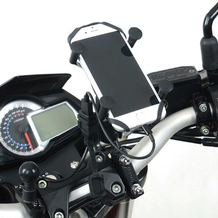 Vedenpitävä matkapuhelimen laturi moottoripyörille