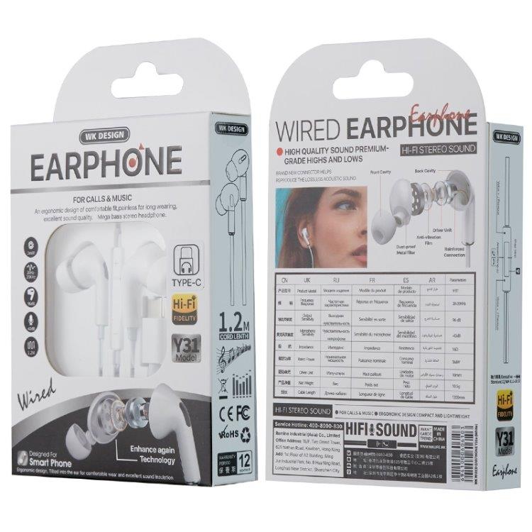 In-ear kuulokkeet 3.5mm HIFI Stereo