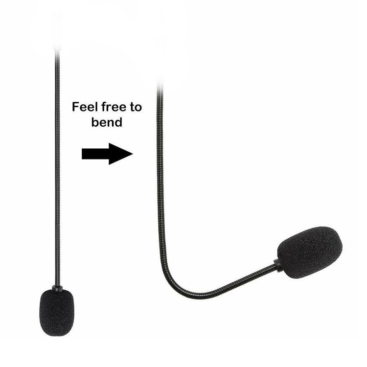 Mikrofoni Mono kuulokkeille, joissa taivutettava varsi, 3,5 mm - 19 cm