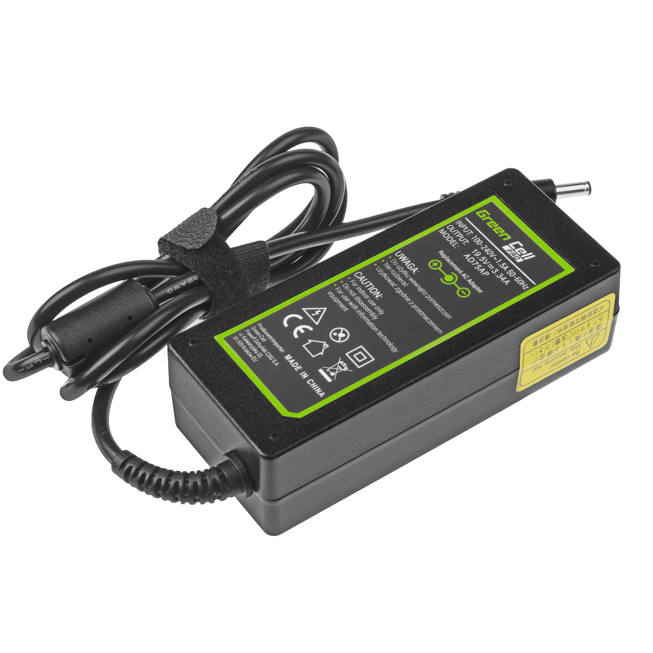 Green Cell PRO laturi / AC Adapteri 19.5V 3.34A 65W Dell Inspiron 15 3543