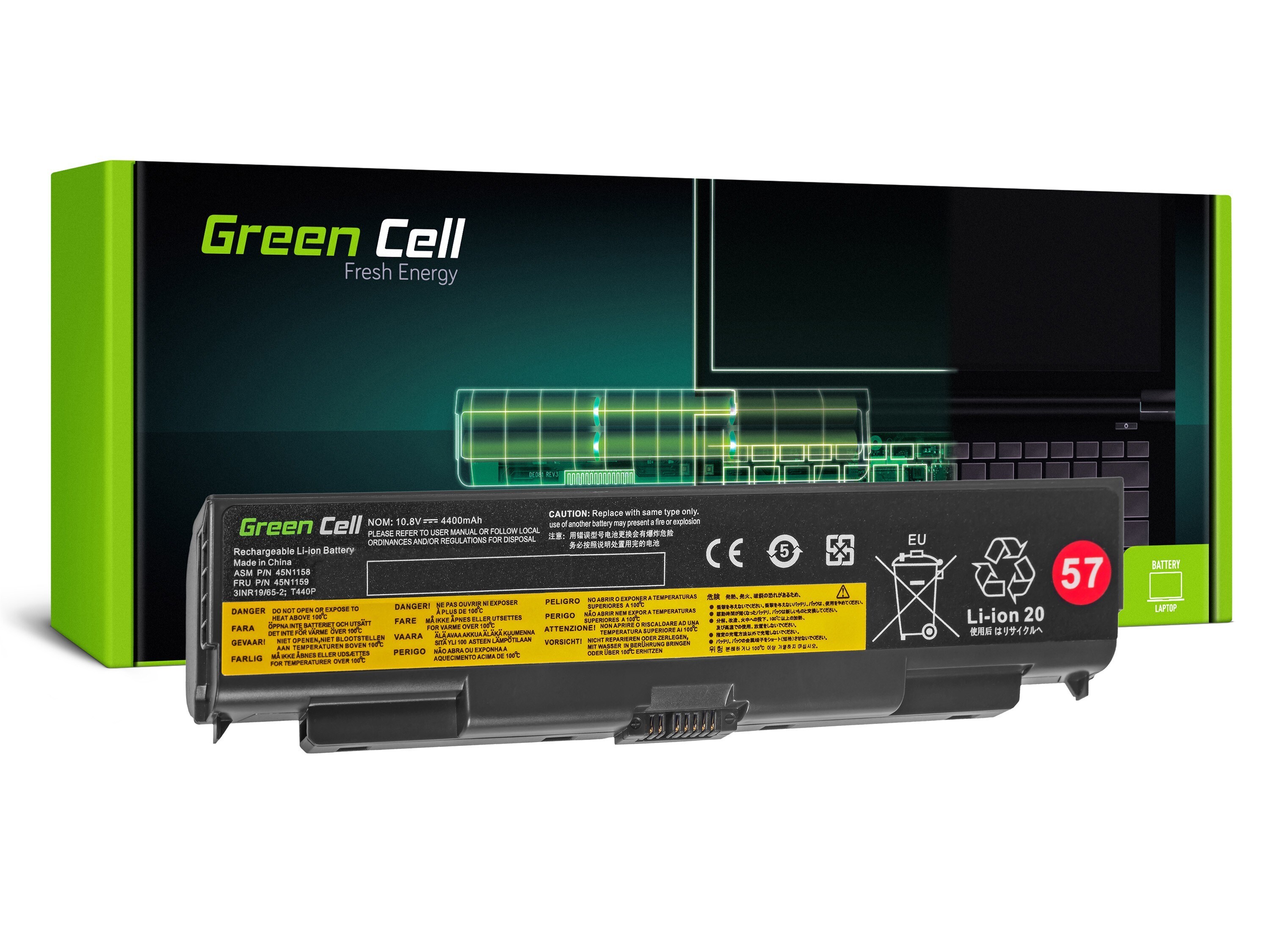 Green Cell kannettavan akku Lenovo ThinkPad T440P T540P W540 W541 L440 L540