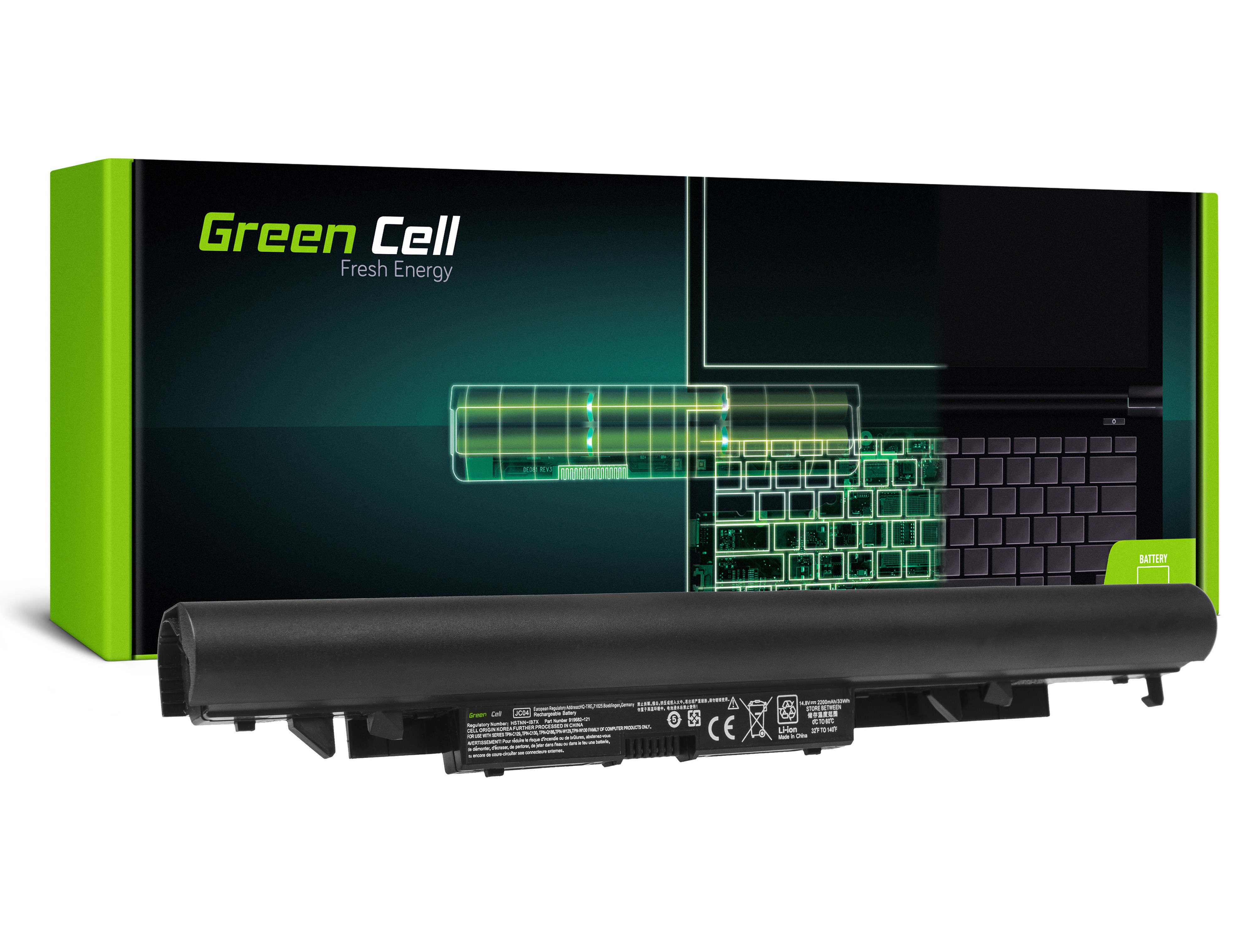 Green Cell laptop batteri till HP 240 245 250 255 G6 / 14,4V 2200mAh