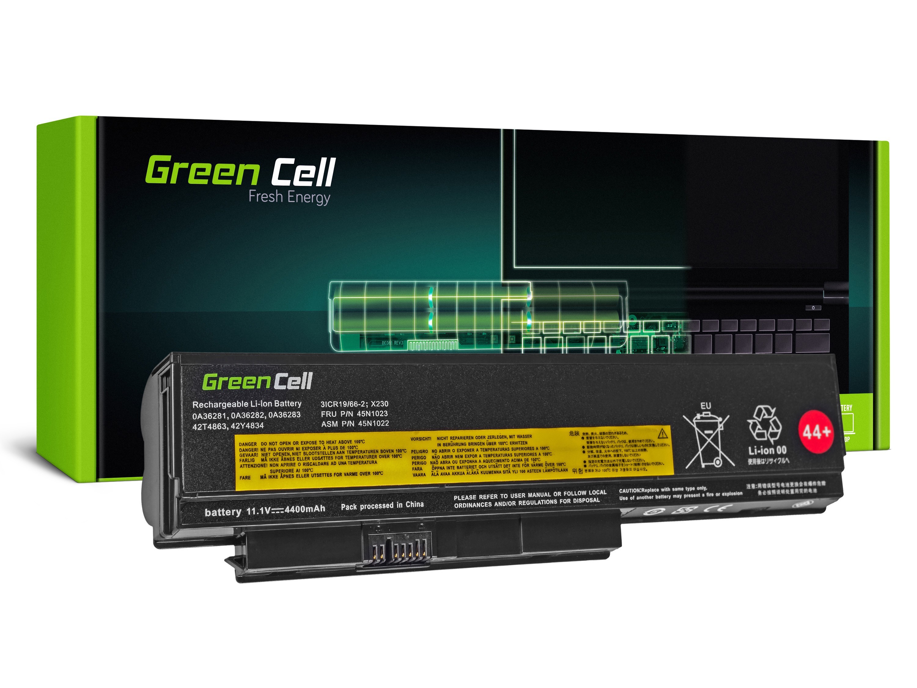 Green Cell kannettavan akku Lenovo ThinkPad X220 X230 / 11,1V 4400mAh