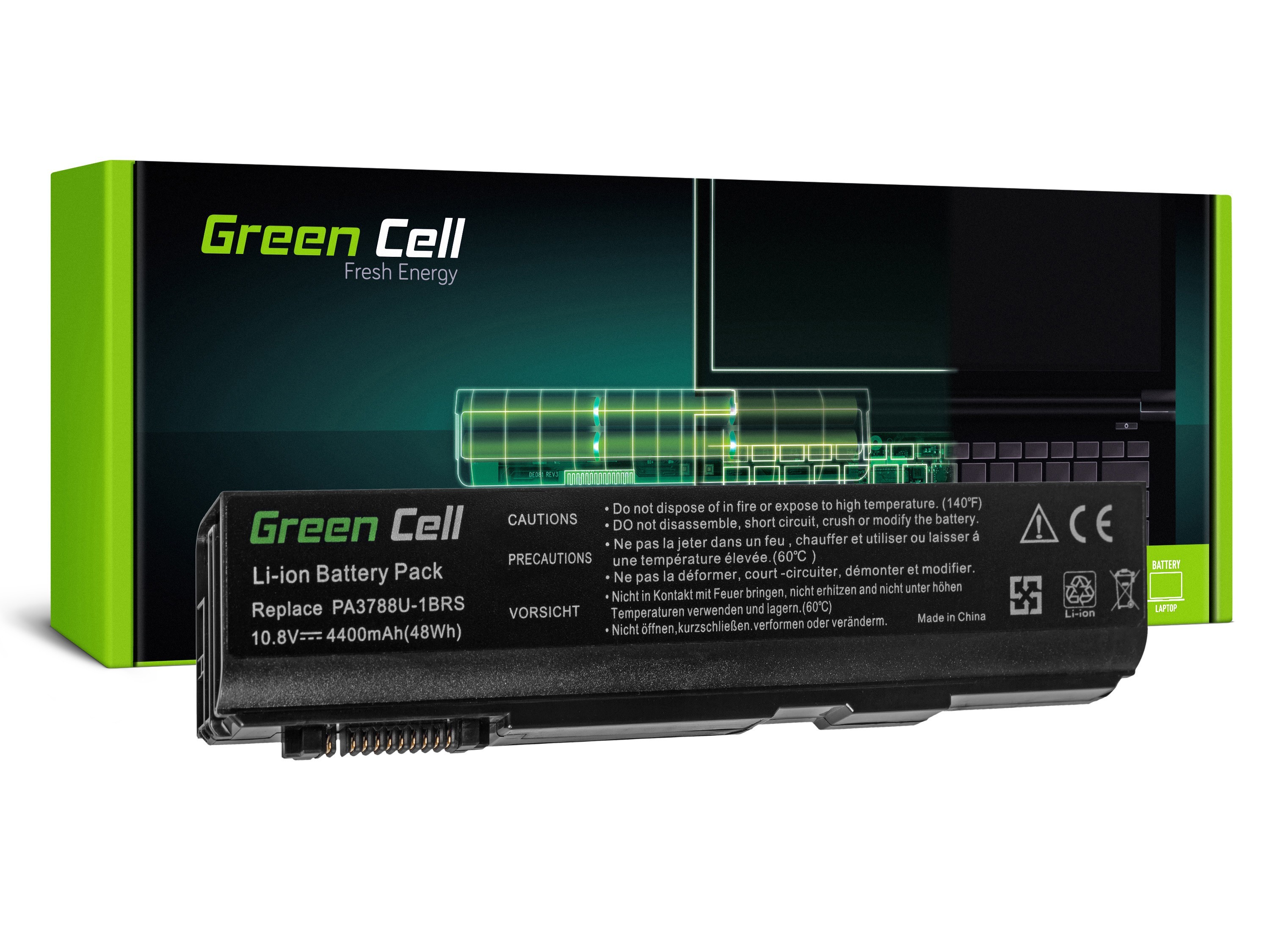 Green Cell laptop batteri till Toshiba DynaBook Satellite L35 L40 L45 K40