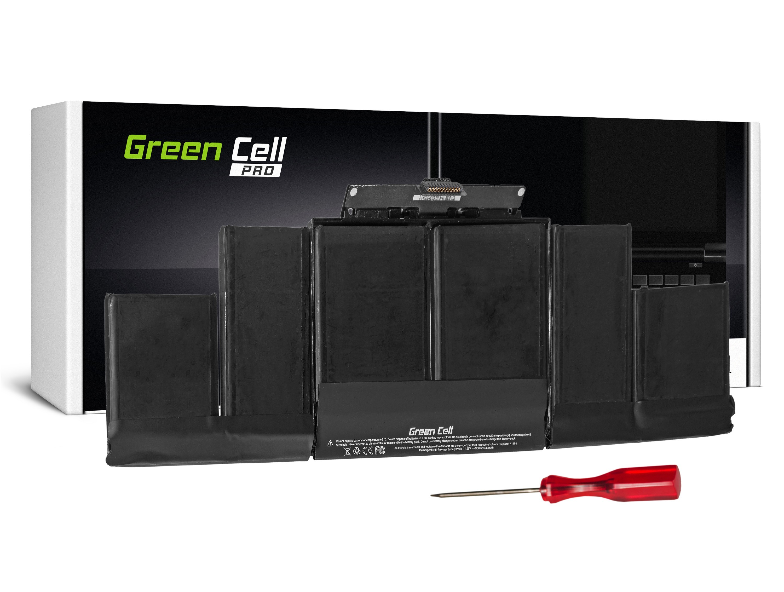 Green Cell PRO laptop batteri till Apple Macbook Pro 15 A1398 (Late 2013, Mid 2014)