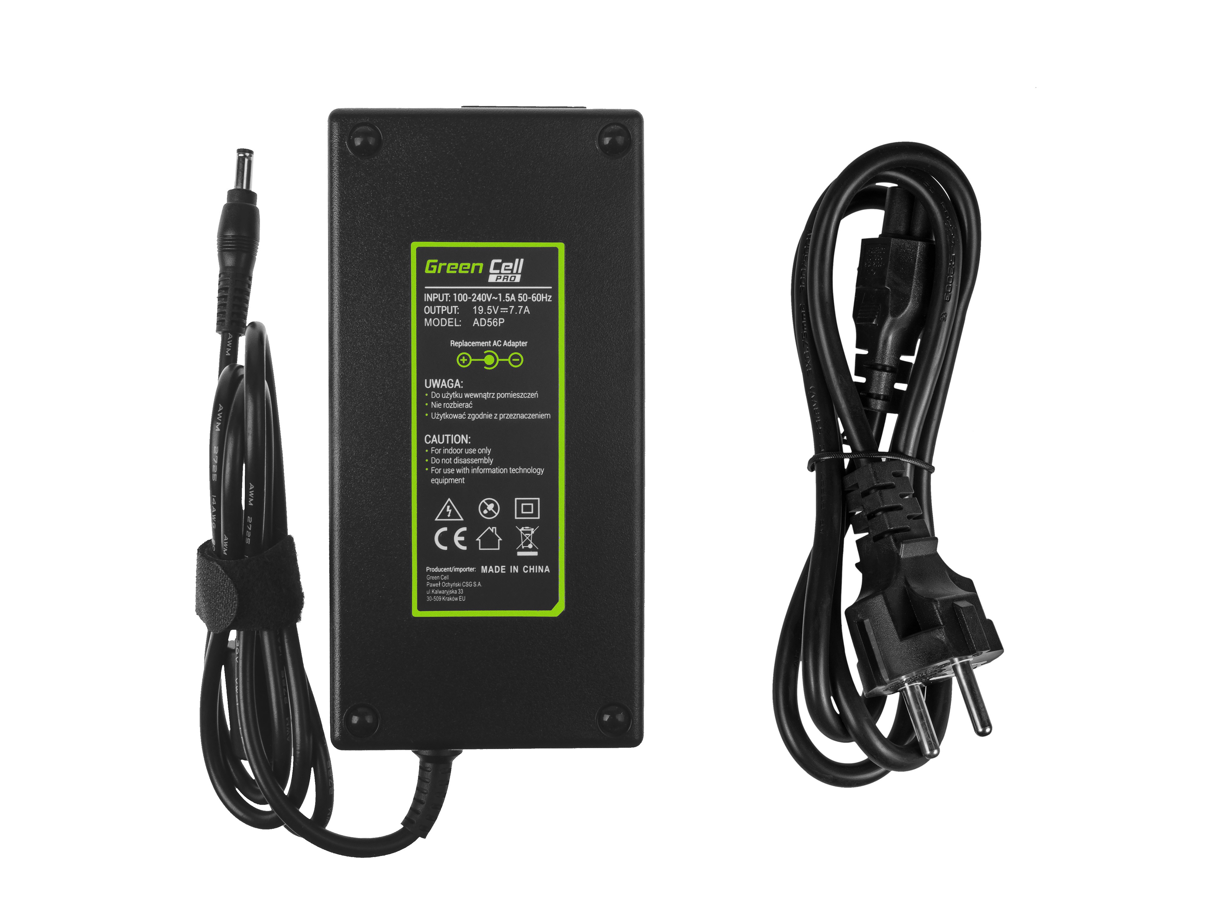 Green Cell laturi / AC Adapteri AC Adapter Asus G550  19.5V 7.7A 150W