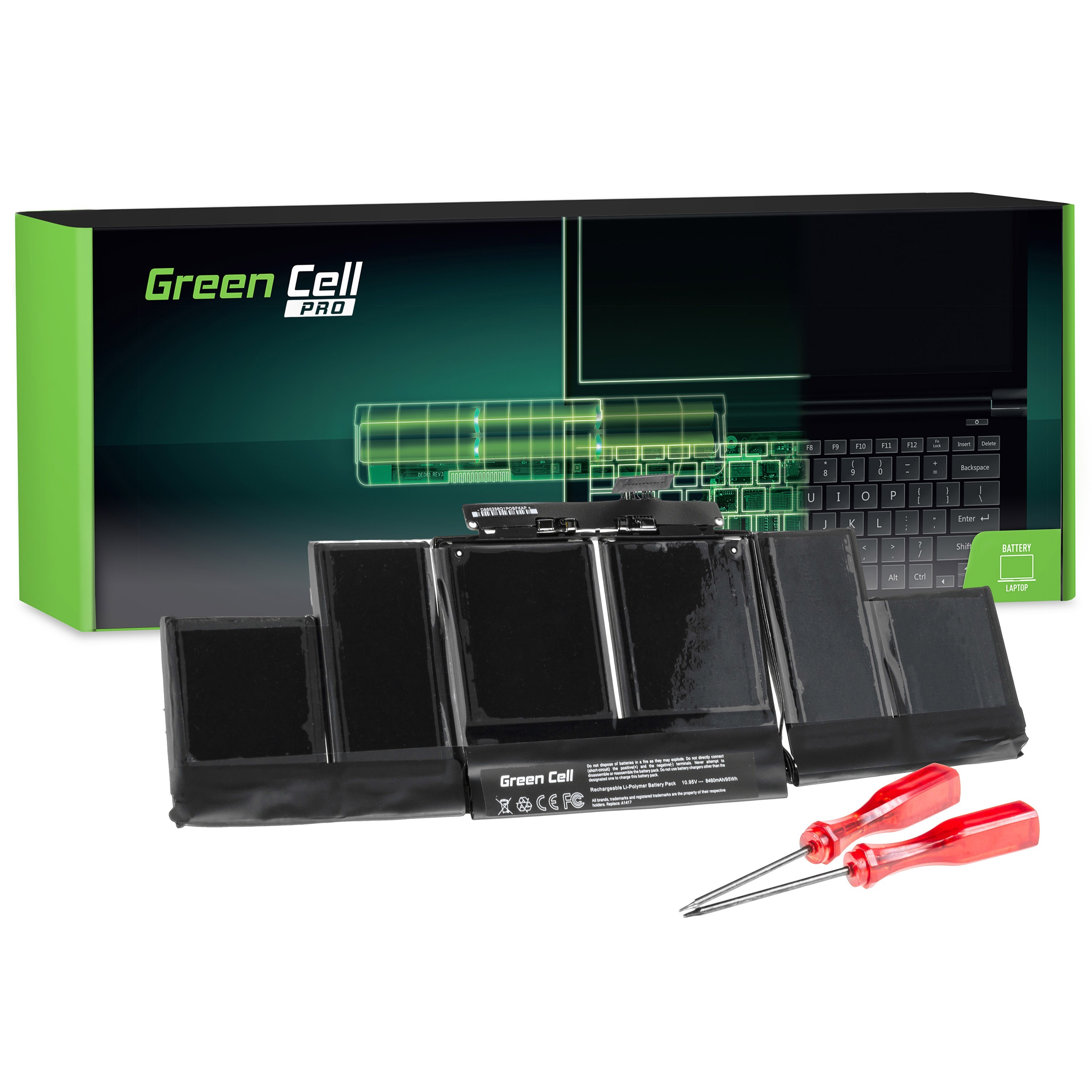 Green Cell PRO kannettavan akku Apple Macbook Pro 15 A1398 (Mid 2012, Early 2013)