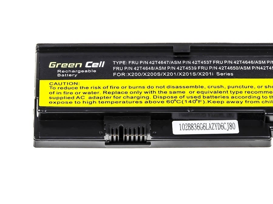 Green Cell kannettavan akku Lenovo ThinkPad X200 X201 X200s X201i / 11,1V 4400mAh
