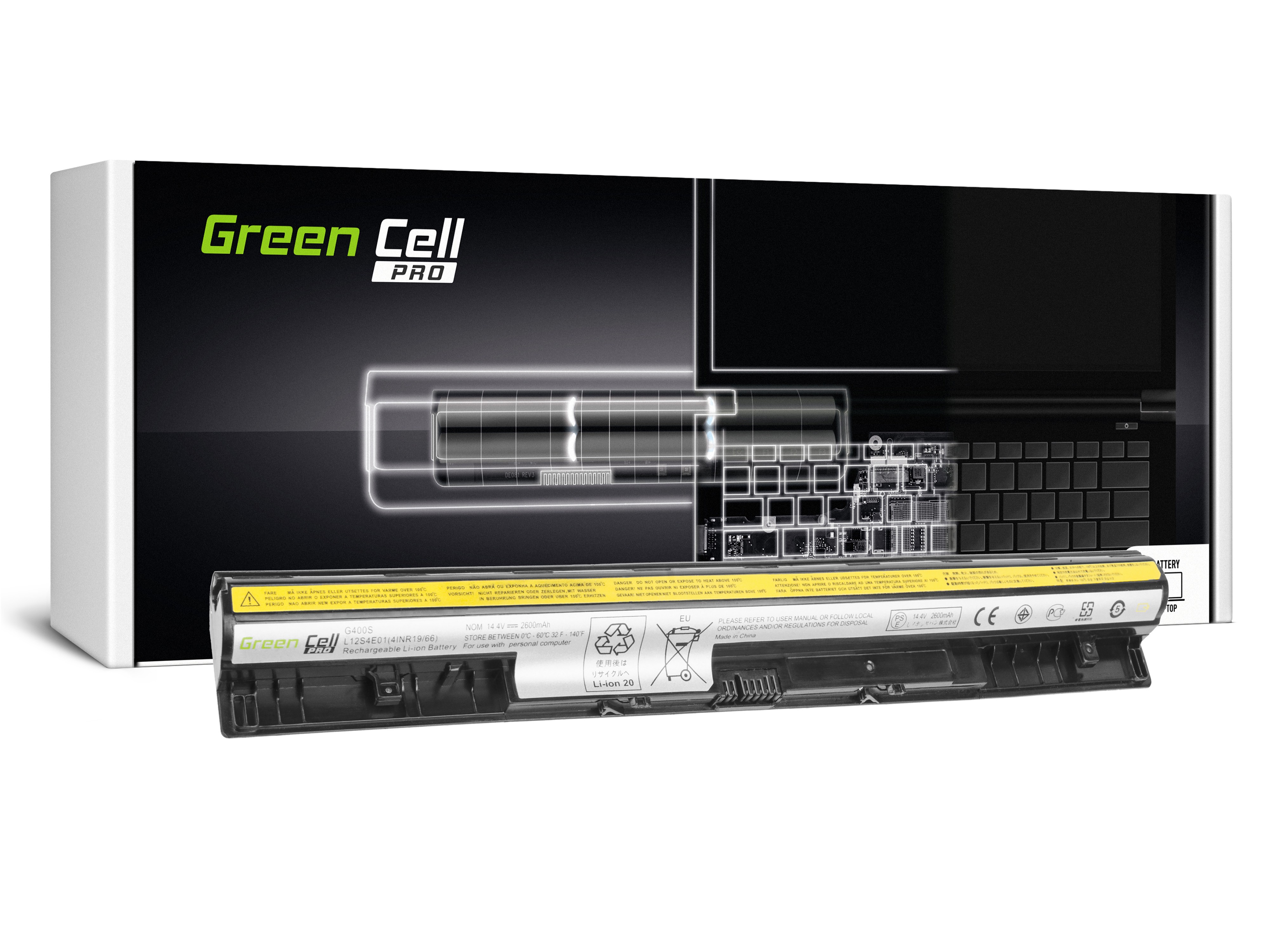 Green Cell PRO kannettavan akku Lenovo Essential G400s G500s / 14,4V 2600mAh