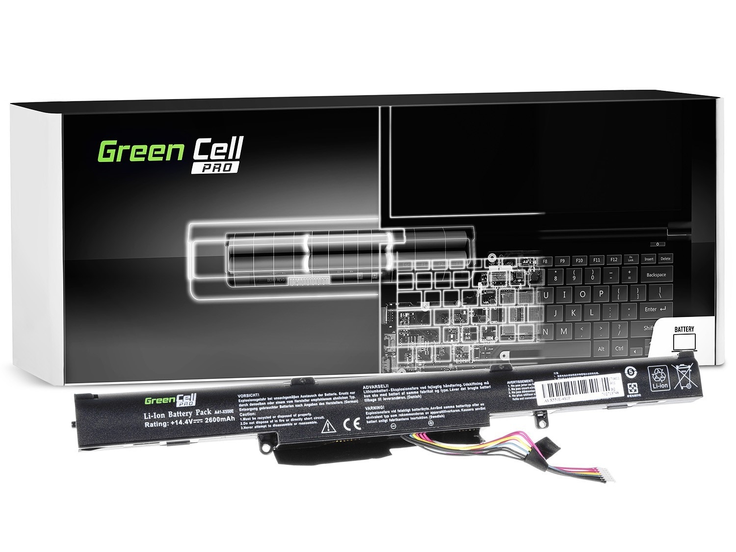 Green Cell PRO kannettavan akku Asus A41-X550E F550D F550DP F750L