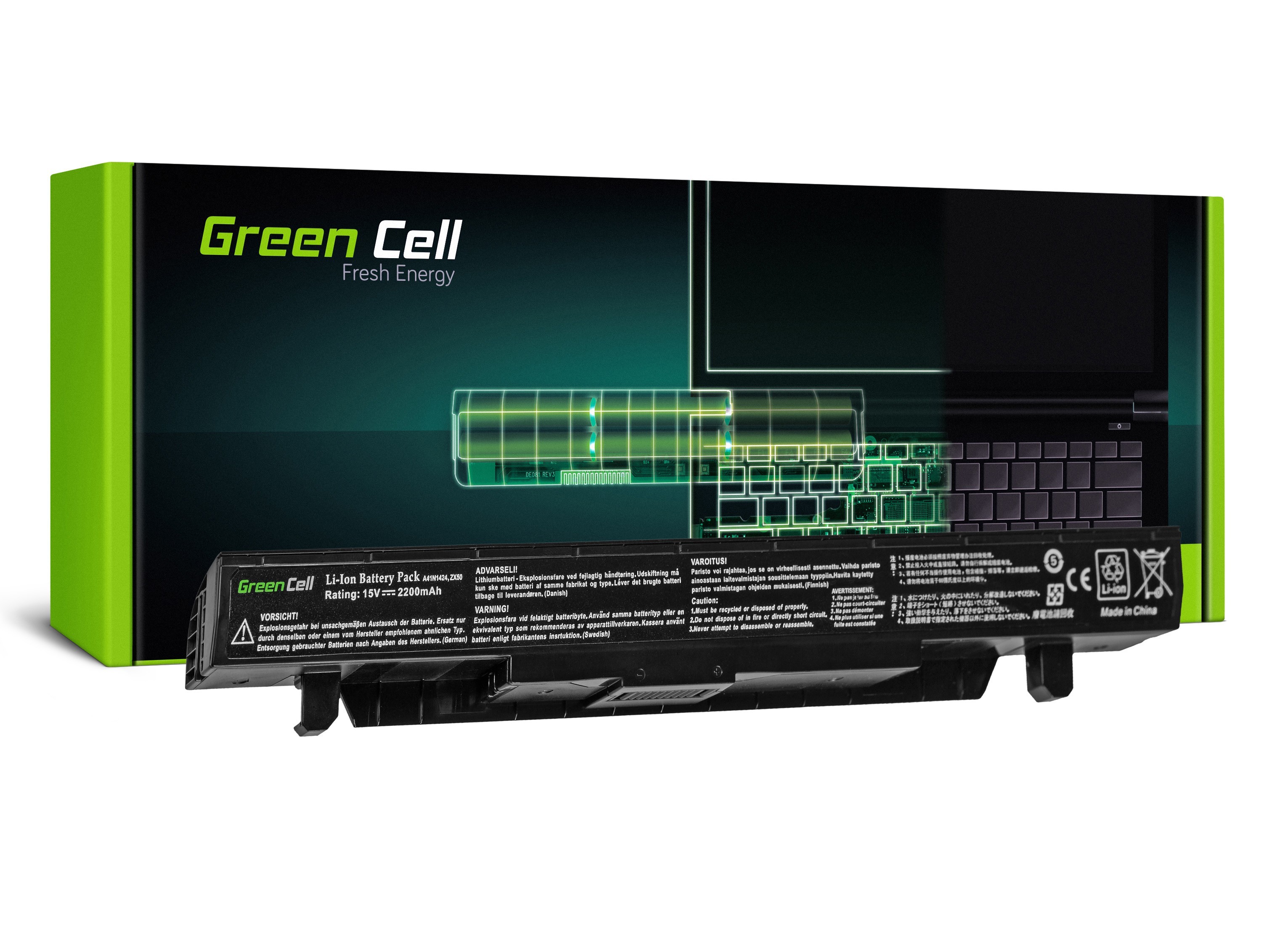 Green Cell kannettavan akku Asus GL552 GL552J GL552V ZX50 ZX50J ZX50V