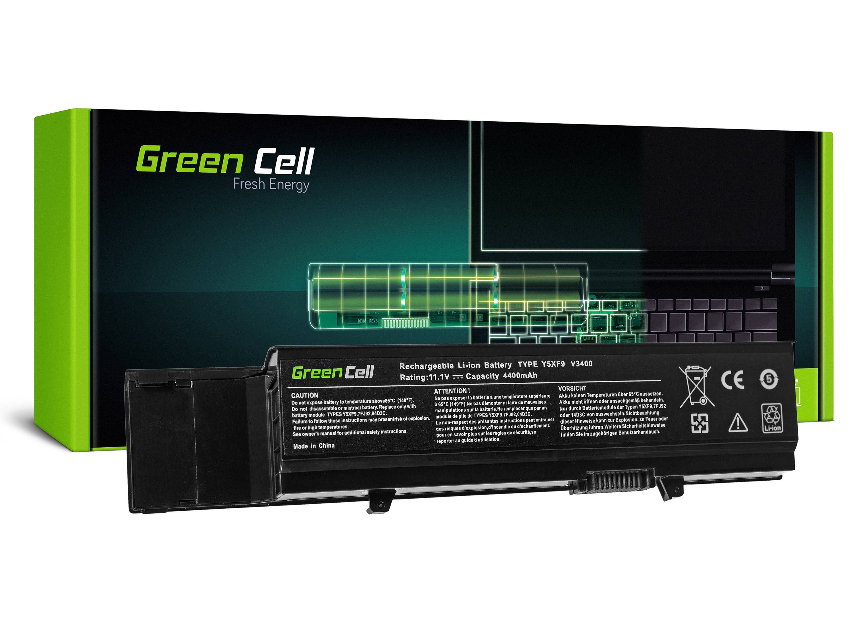 Green Cell kannettavan akku Dell Vostro 3400 3500 3700 Precision M40 M50