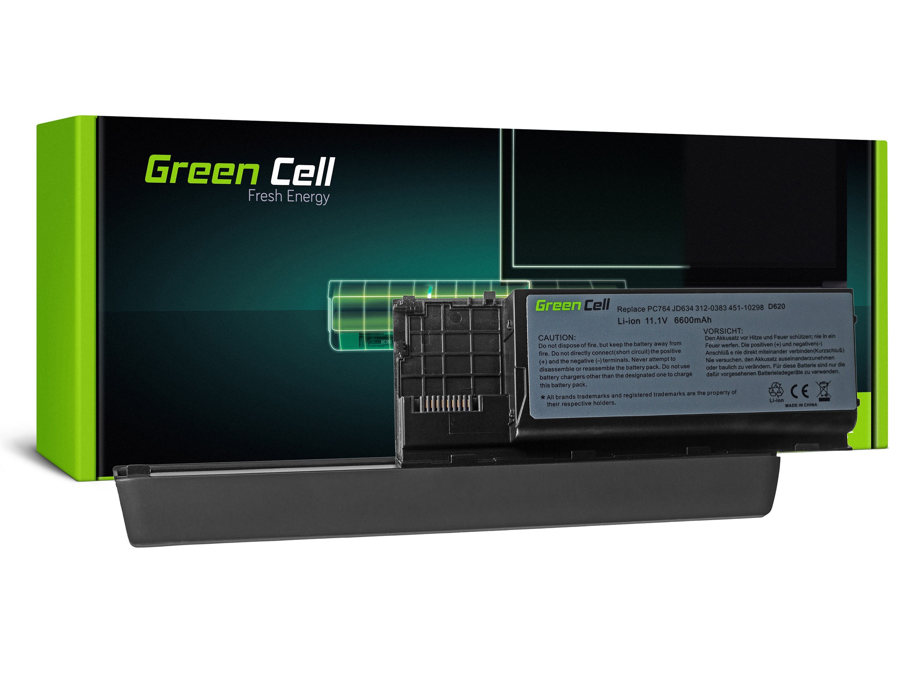 Green Cell kannettavan akku Dell Latitude D620 D630 D630N