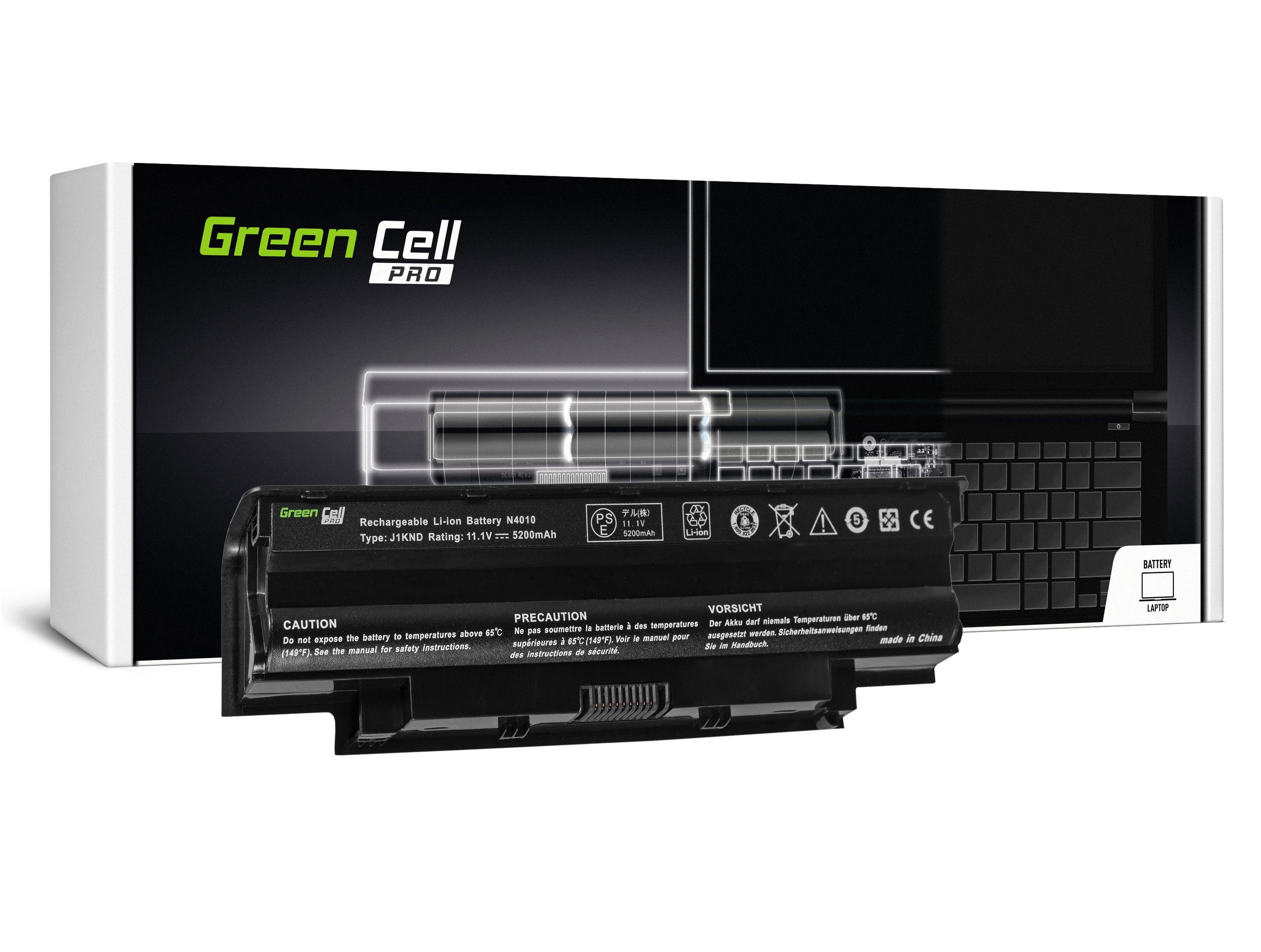 Green Cell PRO kannetavan akku Dell Inspiron N3010 N4010 N5010 13R 14R 15R J1