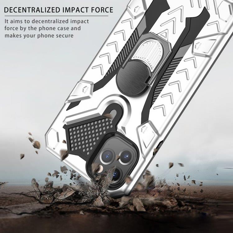 Armor Knight suojakuori pyörivällä tuella iPhone 11 Pro Max - Hopea