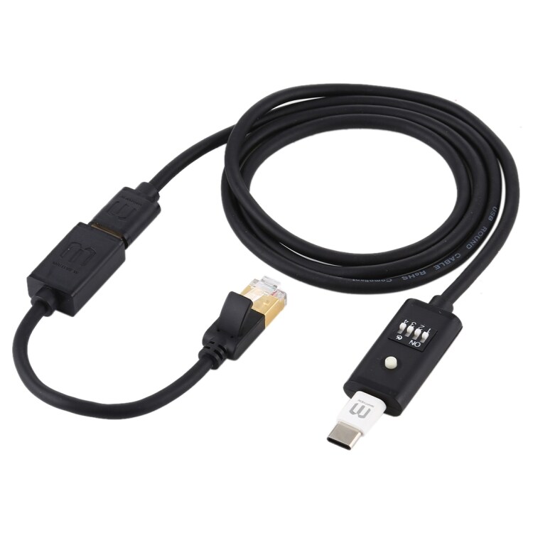 Monitoiminen Boot-Kaapeli USB/RJ45/MicroUSB/USB Tyyppi-C